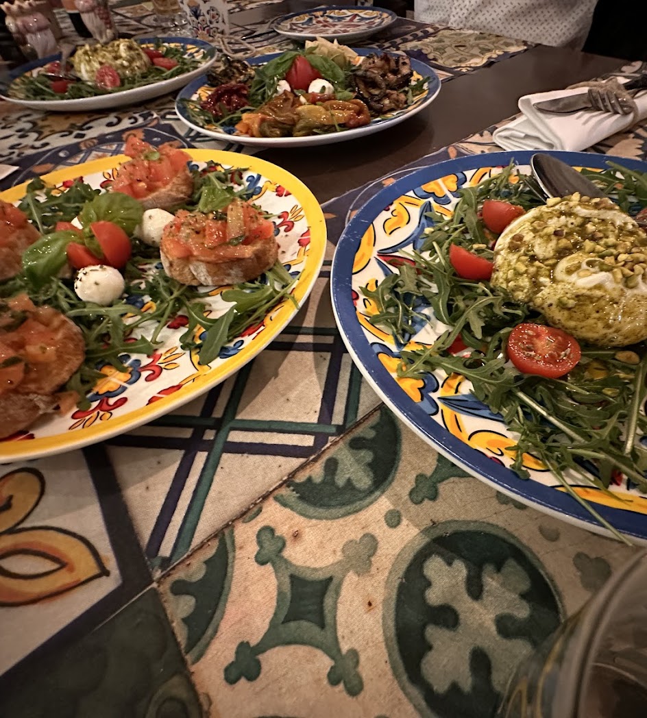 Burrata au pesto de pistache